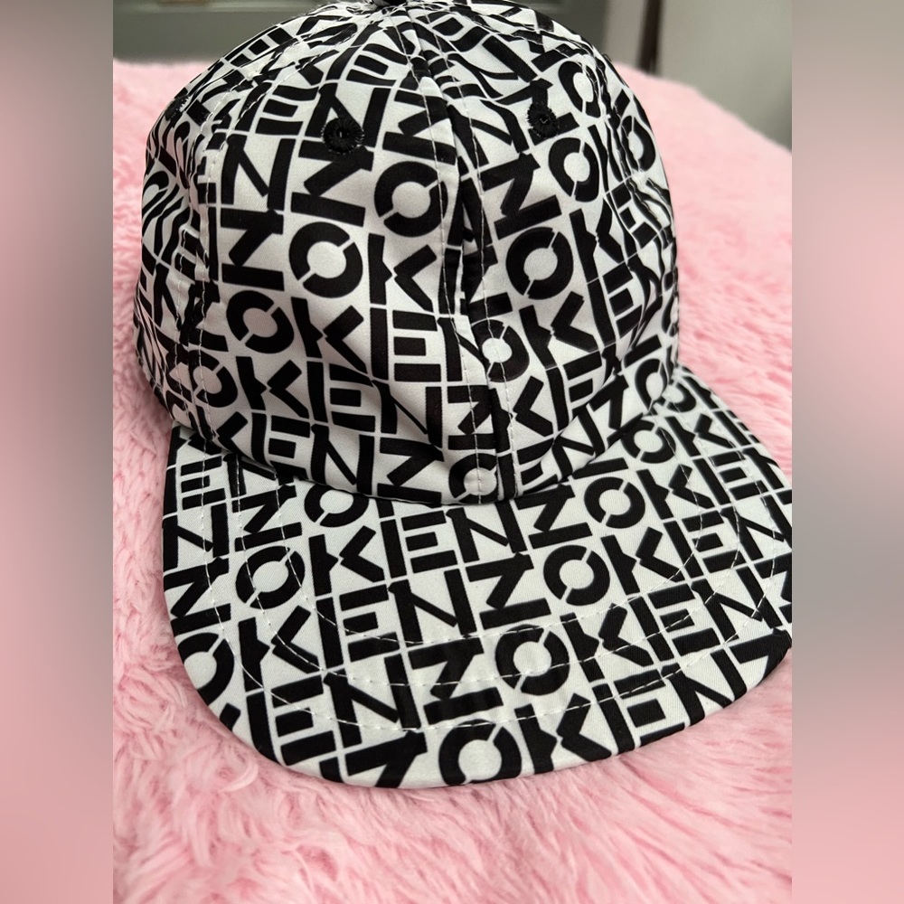 Kenzo All Over Logo Cap White/Black U